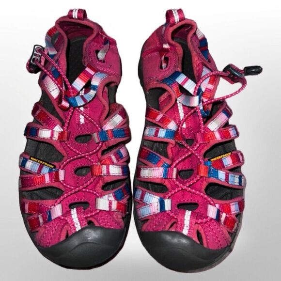 NWOB Big Kids Keen Whisper Raya Honeysuckle Waterproof Washable Sandals Size 2 - Picture 2 of 5